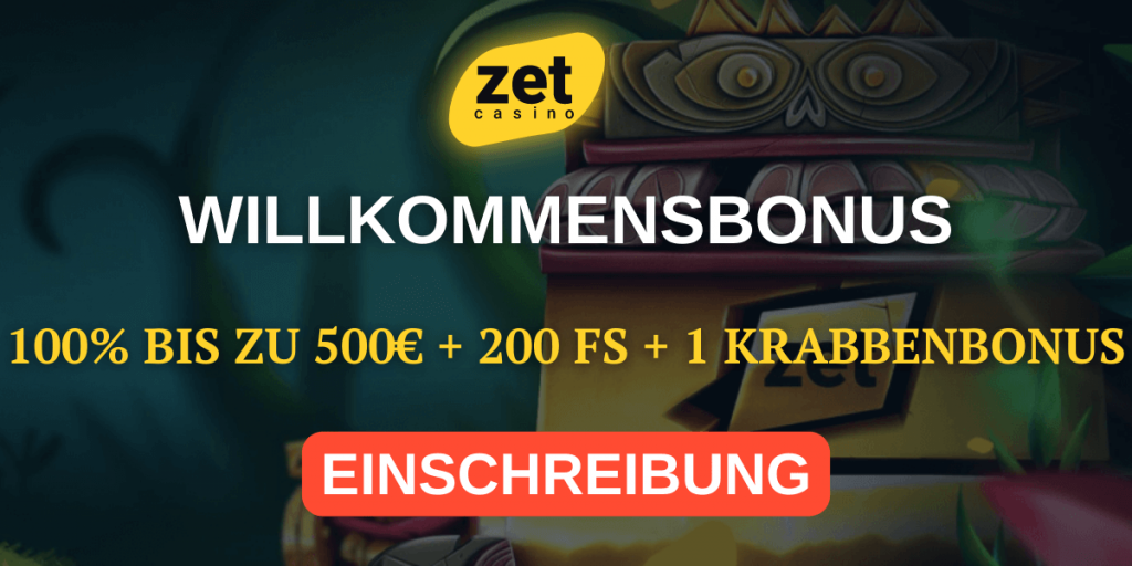 ZetCasino 2025 - Registrierung + 500 € Bonus
